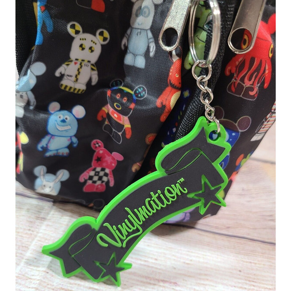 Disney Parks Vinylmation Mini Backpack Mickey Mouse Black Green Keychain - Picture 5 of 8